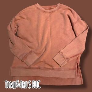 💙4/$28💙 Time and Tru Women's Sweatshirt in Warm Terracotta